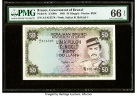 Brunei Government of Brunei 50 Ringgit 1981 Pick 9c KNB9c PMG Gem Uncirculated 66 EPQ. 

HID09801242017

© 2022 Heritage Auctions | All Rights Reserve...