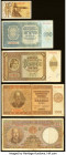 Bulgaria, Croatia and Danzig Group of 9 Examples Very Good-Very Fine. Staining present on a few examples; tape present on the Danzig 50,000 Mark; pape...