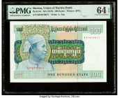 Burma Union of Burma Bank 100 Kyats ND (1976) Pick 61 PMG Choice Uncirculated 64 EPQ. 

HID09801242017

© 2022 Heritage Auctions | All Rights Reserved...