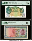 Egypt National Bank of Egypt 50 Piastres; 1 Pound 1935-40; 1952 Pick 21a; 24c Two Examples PMG Choice Very Fine 35 (2). 

HID09801242017

© 2022 Herit...