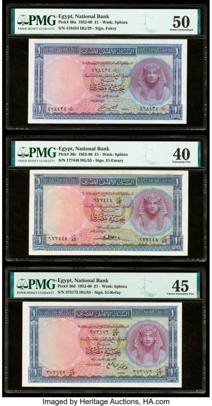 Egypt Group Lot of 6 Graded Examples PMG Choice Uncirculated 64; Choice Uncircul...