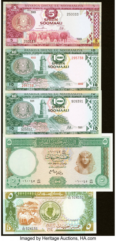 Egypt, Morocco, Somalia and Sudan Group of 10 Examples Crisp Uncirculated. 

HID...