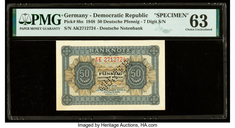 Germany Democratic Republic Deutsche Notenbank 50 Deutsche Pfennig 1948 Pick 8bs...