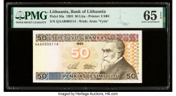 Low Serial Number 114 Lithuania Bank of Lithuania 50 Litu 1993 Pick 58a PMG Gem Uncirculated 65 EPQ. 

HID09801242017

© 2022 Heritage Auctions | All ...