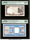 Mauritania Banque Centrale de Mauritanie 1000 Ouguiya 1985 Pick 7b PMG Superb Gem Unc 68 EPQ. Equatorial Guinea Banco de Guinea Ecuatorial 1000 Bipkwe...