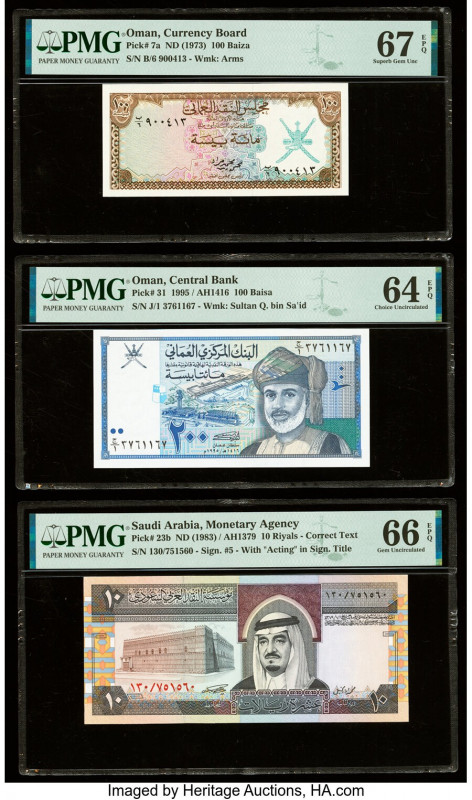 Oman, Saudi Arabia & Sudan Group Lot of 6 Graded Examples PMG Superb Gem Unc 67 ...