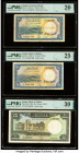 Sudan Currency Board 1 (2); 10 Pounds 1956; 1966; 1964 Pick 3; 8c; 10a Three Examples PMG Very Fine 20; Very Fine 25; Very Fine 30. Small tears are no...