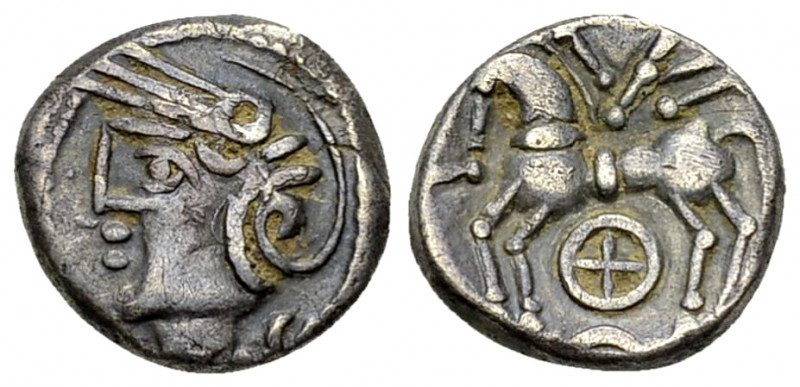 Aedui AR Quinarius, "Kaletedou" Type 

Celtic Gaul, Aedui. AR Quinarius (15 mm...