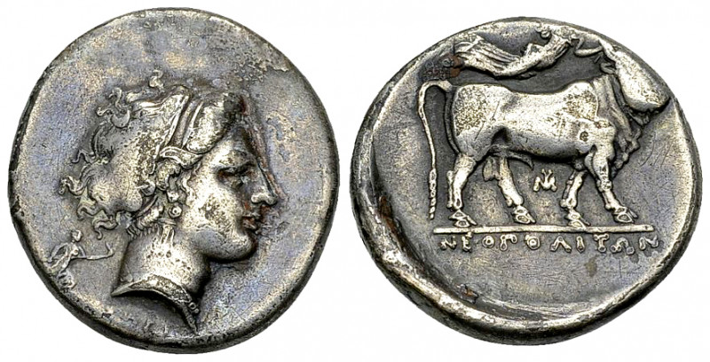 Neapolis AR Nomos, c. 300 BC 

Campania, Neapolis. AR Nomos (20-21 mm, 7.22 g)...