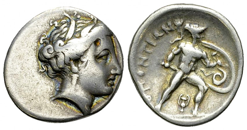 Lokri Opuntii AR Triobol, c. 330's BC 

Lokris, Lokri Opuntii. AR Triobol (16-...