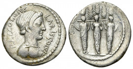 P. Accoleius Lariscolus AR Denarius, 41 BC