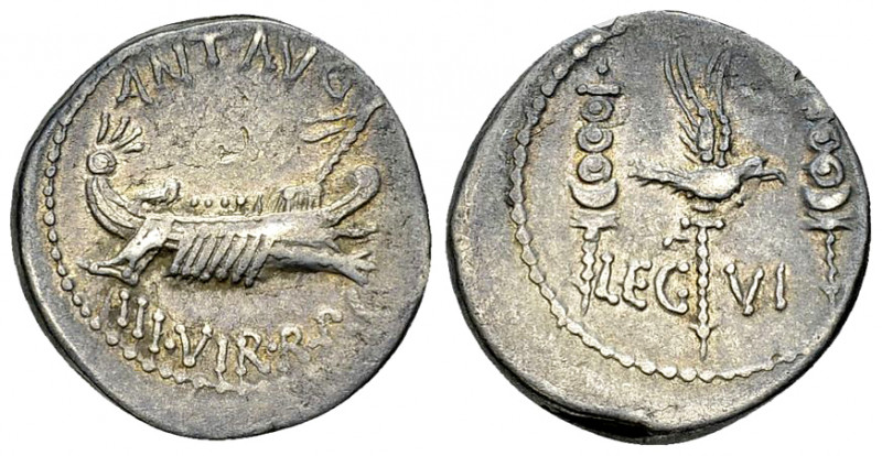 Marcus Antonius AR Denarius, Leg VI, 32/31 BC 

Marcus Antonius (+30 BC). AR D...