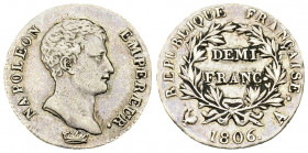 Napoléon I, AR 1/2 Franc 1806 A, Paris