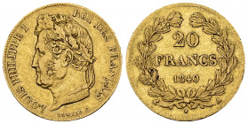 Louis Philippe I, AV 20 Francs 1840 A, Paris