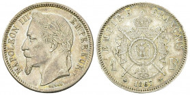 Napoléon III, AR 1 Franc 1867 A, Paris