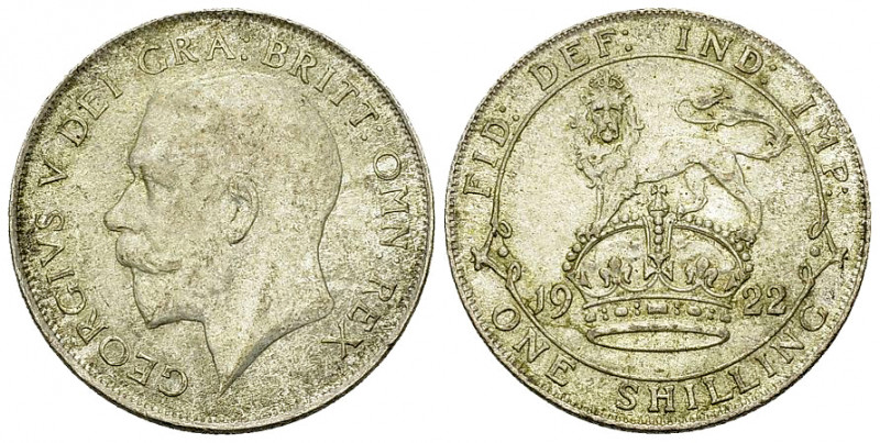 George V AR Shilling 1922 

Great Britain. George V. AR Shilling 1922 (5.65 g)...