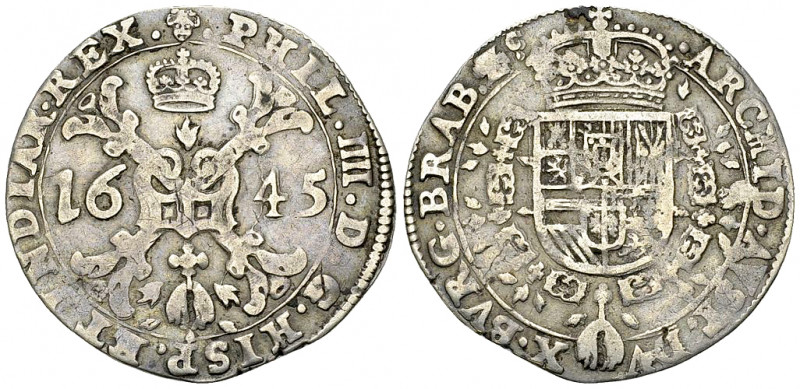 Spanish Netherlands AR 1/4 Patagon 1645 

Spanish Netherlands. Philip IV. AR 1...