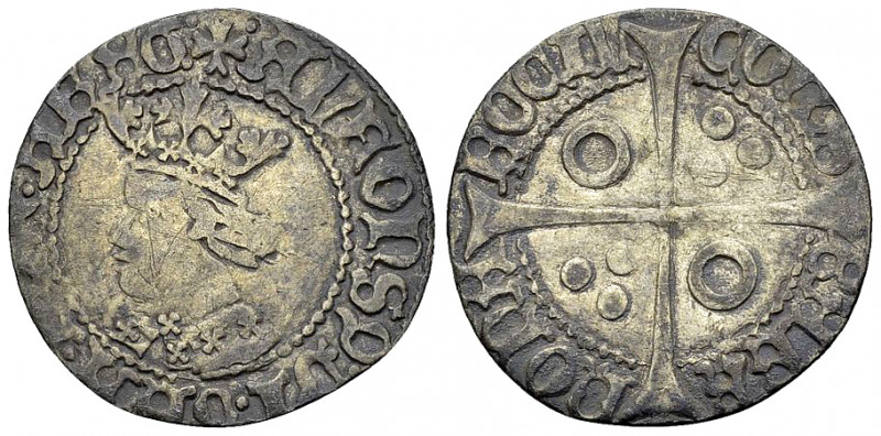 Alfonso IV AR Croat 

Spain. Barcelona. Alfonso IV Magnànim (1416-1458). AR Cr...