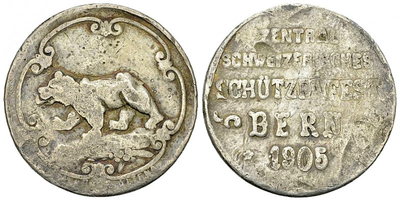 Bern, Versilberte AE Schützenmedaille 1905 

Schweiz, Bern. Versilberte AE Sch...