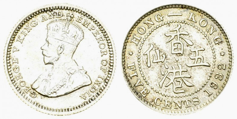 Hong Kong AR 5 Cents 1932 

Hong Kong. George V. AR 5 Cents 1932 (1.33 g).
KM...