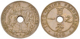 Indochine AE Cent 1900
