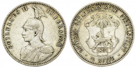 Deutsch-Ostafrika, AR 1/2 Rupie 1891