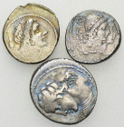 Roman Republic, Lot of 3 AR denarii