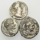Roman Empire, Lot of 3 AR denarii
