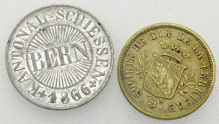 Bern, Lot von 2 Schützenjetons
