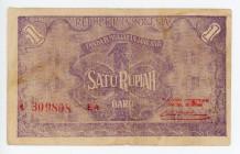 Indonesia 1 New Rupiah 1949
P# 35Da; #309808 EA; Tanda Pembajaran Jang Sah; VF