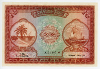 Maldives 10 Rupees 1947
P# 5a; #A221185; UNC