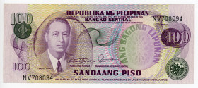 Philippines 100 Piso 1978
P# 164c; # NV708094; UNC