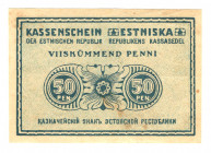 Estonia 50 Penni 1919 
P# 42; XF+