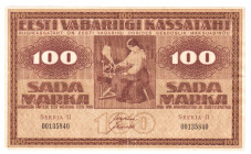 Estonia 100 Marka 1919 
P# 48b; VF-XF