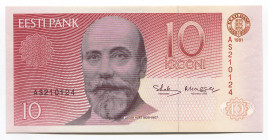 Estonia 10 Krooni 1991 
P# 72a; # AS 210124; UNC