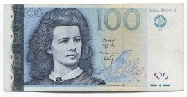 Estonia 100 Krooni 2000 
P# 82a; # CX 155679; VF-XF