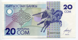 Kyrgyzstan 20 Som 1993 
P# 6; N# 204819; 16CH-00091065; UNC