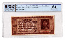 Ukraine German Occupation 10 Karbovantsiv 1942 PCGS 64
P# 52; UNC