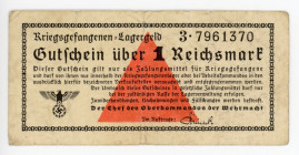 Germany - Third Reich Lagergeld 1 Reichsmark 1939 - 1945 (ND)
Ro# 518; VF