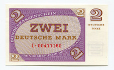 Germany - FRG 2 Mark 1967 (ND) Bundeskassenschein
P# 29; #1.0047716; UNC