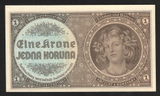 Bohemia & Moravia 1 Koruna 1940 (ND)
P# 3a; UNC