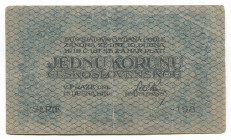 Czechoslovakia 1 Koruna 1919
P# 6a; # 198; VF+