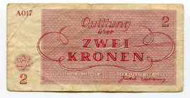 Czechoslovakia Terezin Ghetto 2 Kronen 1943
P# CZ-651; # A017; VF
