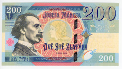 Czech Republic 200 Zlatych 2020 Specimen "Josef Mánes"
Fantasy Banknote; Limited Edition; Made by Matej Gábriš; BUNC