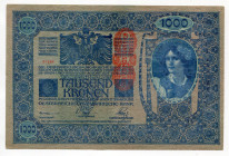 Austria 1000 Kronen 1919 (1902)
P# 57a; # 1882 31881; UNC