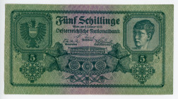 Austria 5 Schillinge 1925
P# 88; #1015 486222; VF