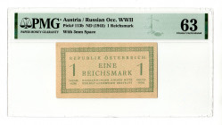 Austria Russian Occupation 1 Reichsmark 1945 PMG 63
P# 113b; UNC
