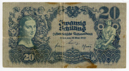Austria 20 Schilling 1945
P# 116, N# 219740; # 1100 41500; VF