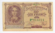 Belgium 1 Franc 1917
P# 86; #P3 914324; XF
