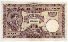 Belgium 100 Francs 1923
P# 95; N# 210373; # 20214189; Albert I; VF-XF